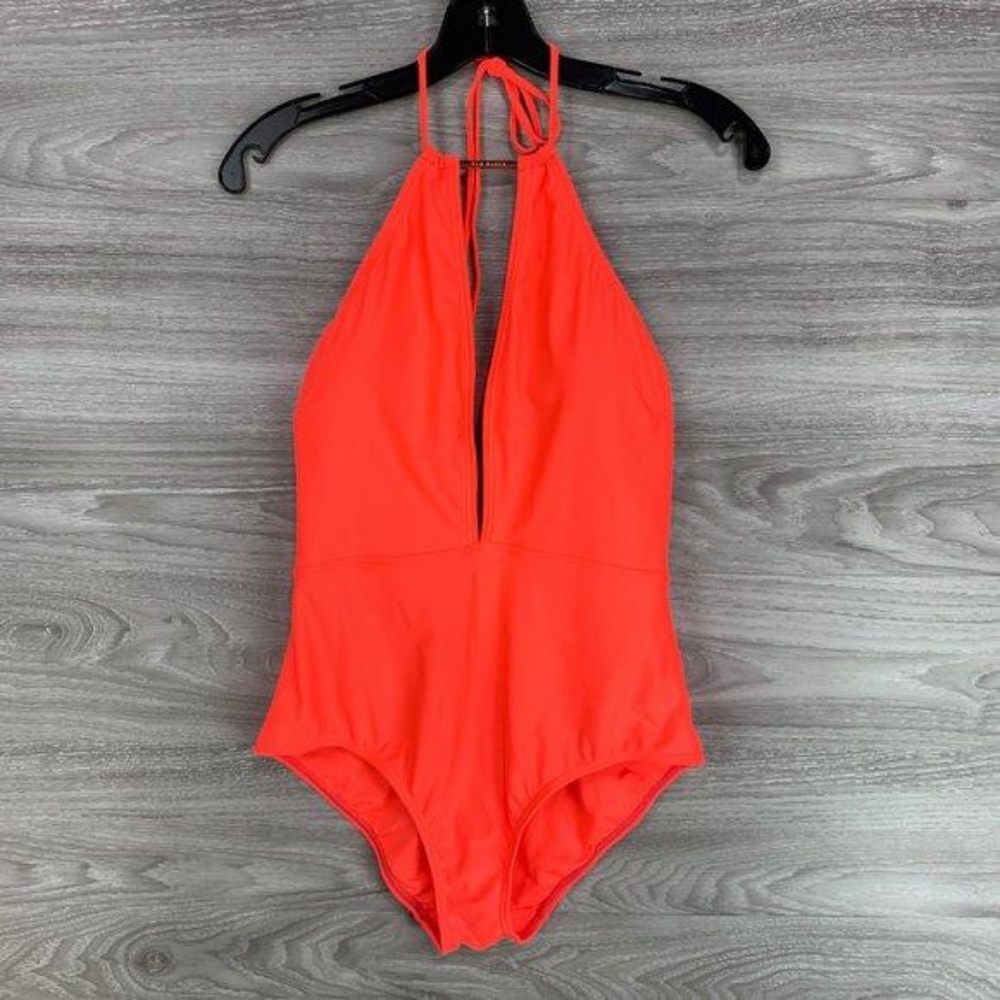 Ted Baker Pikaa Halter Swimsuit Coral - Picture 1 of 5